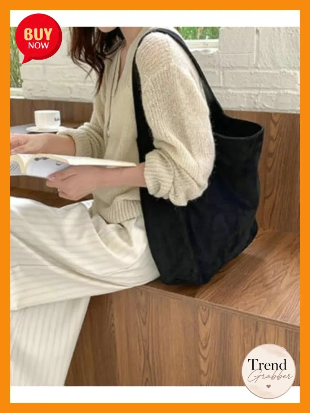 Suede Hobo Tote Shoulder Bag with Magnetic Closure Large Capacity